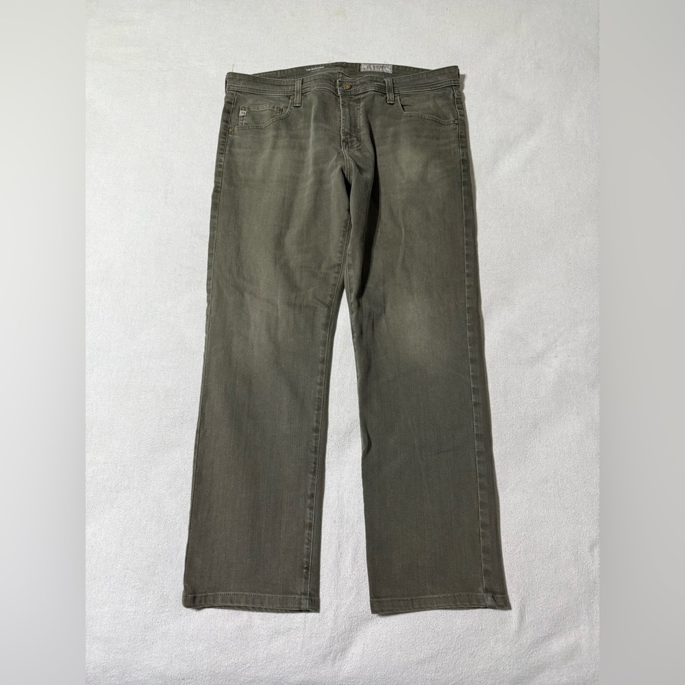 AG Adriano Goldschmied‎ Jeans Mens 38x29 Green The Matchbox Slim Straight Leg